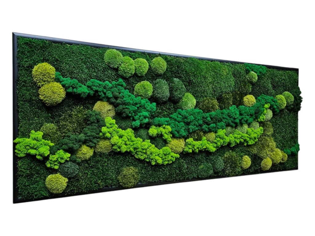 Machový obraz 150x60cm na mieru v zelenom prevedení od Euphoria Natura. 